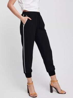 Aritzia Wilfred Buffon Pant Black White Jogger XS